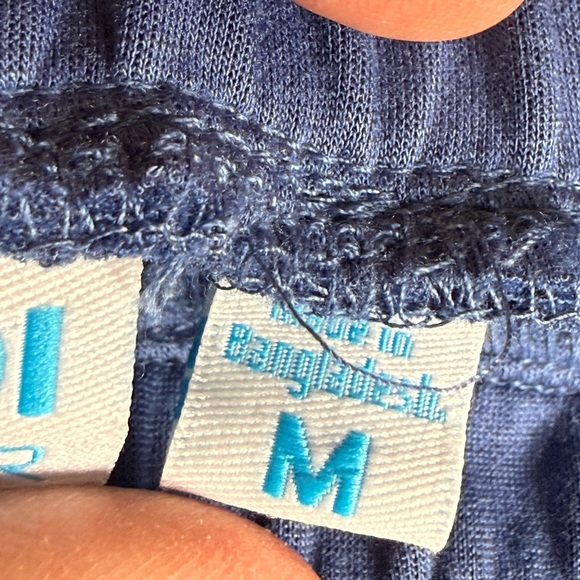 Aldi Wide Leg Pull On Blue Stripped Sweatpants, size Medium - Picture 10 of 12